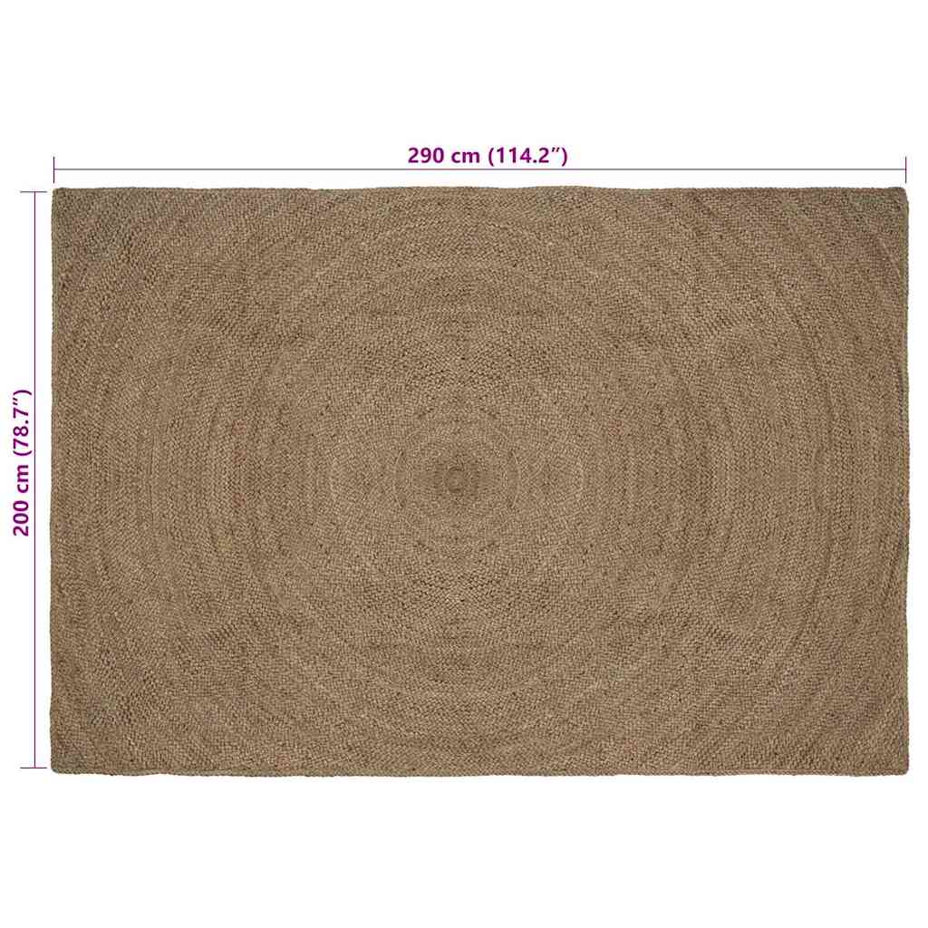 Bereichsteppiche Grau 200 x 290 cm Jute