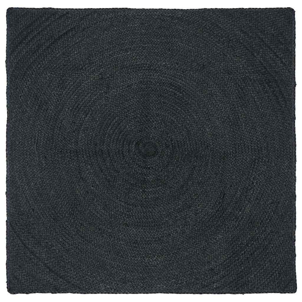Bereichsteppiche Dunkelgrau 160 x 160 cm Jute