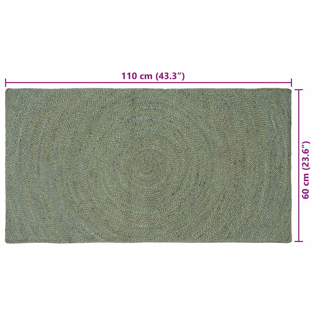 Bereichsteppiche Olive Grün 60 x 110 cm Jute