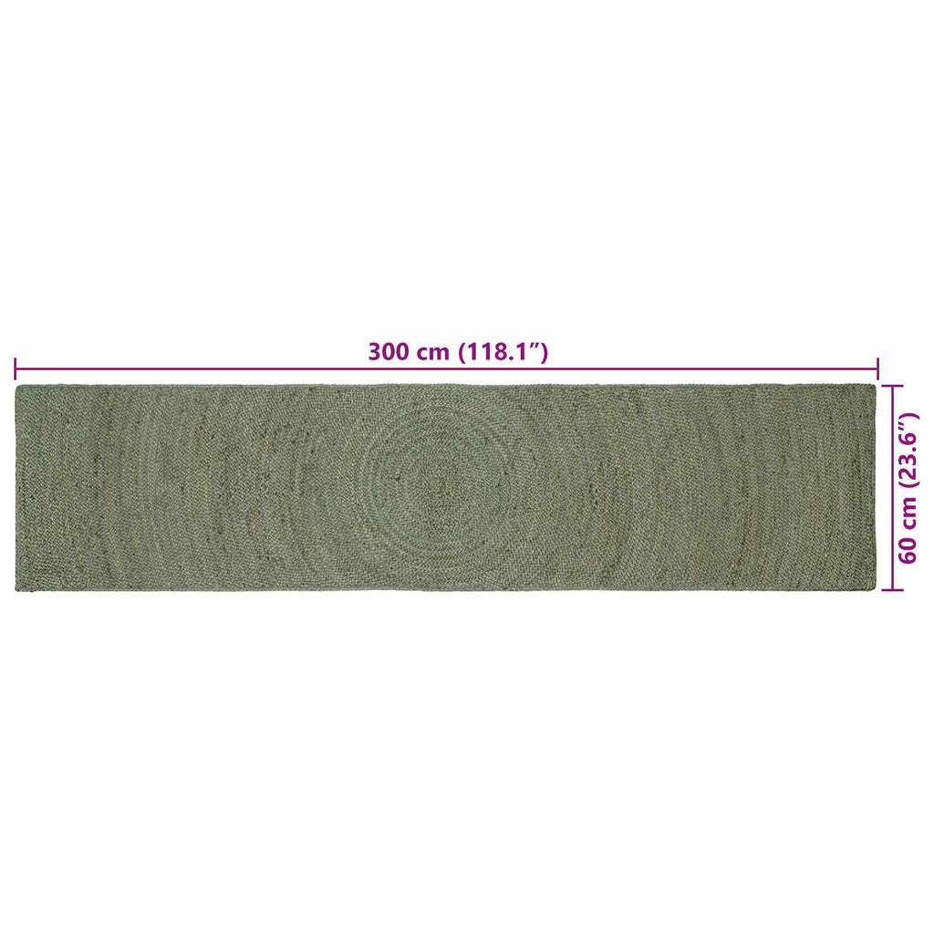 Bereichsteppiche Olive Grün 60 x 300 cm Jute