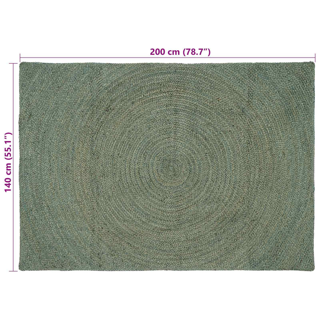 Bereichsteppiche Olive Grün 140 x 200 cm Jute