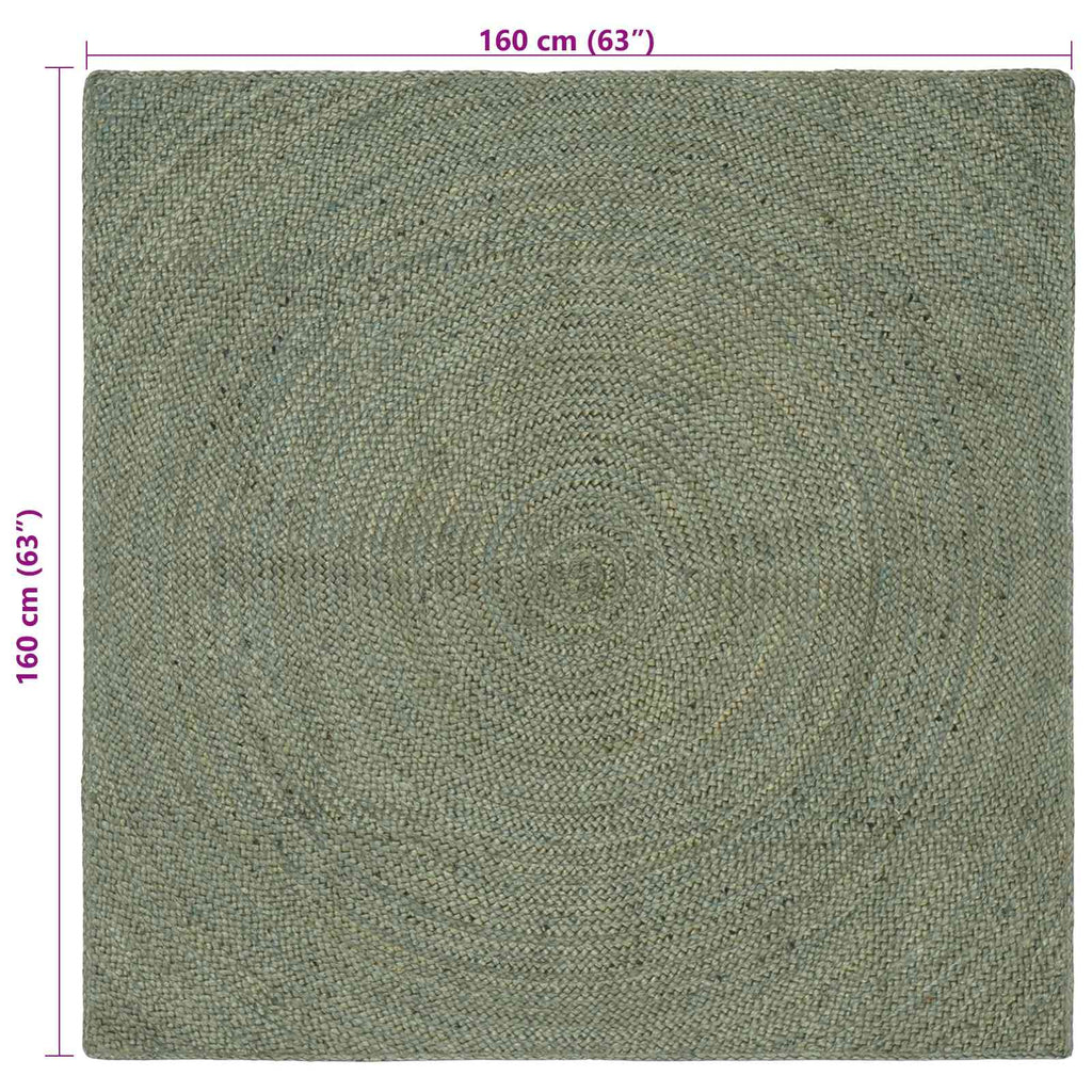 Bereichsteppiche Olive Grün 160 x 160 cm Jute