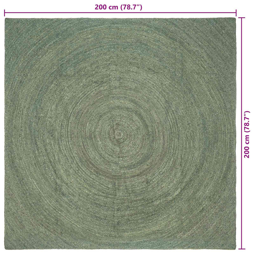 Bereichsteppiche Olive Grün 200 x 200 cm Jute