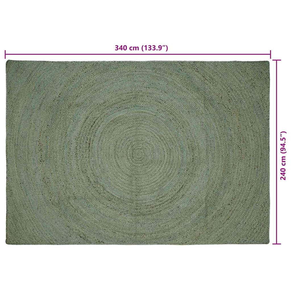 Bereichsteppiche Olive Grün 240 x 340 cm Jute