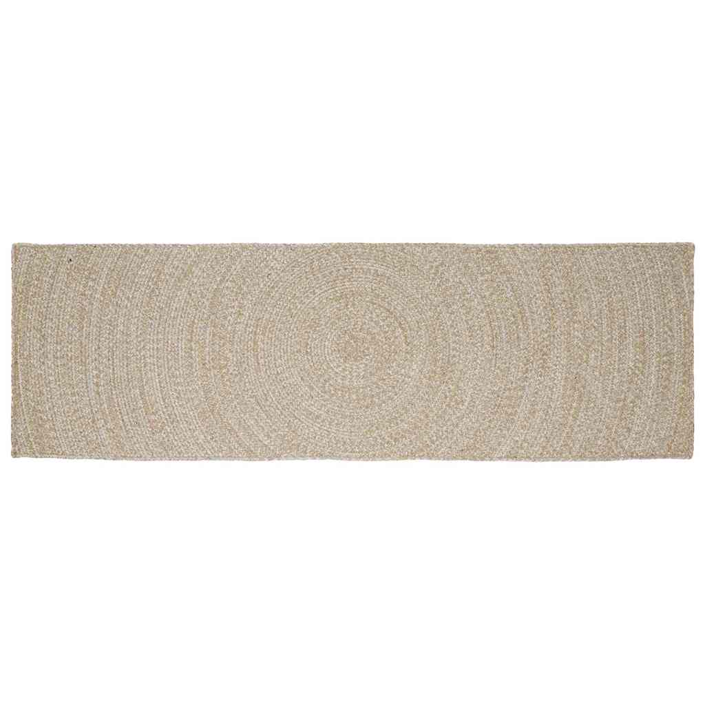 Bereichsteppiche Natürlich und Weiß 80 x 200 cm Jute
