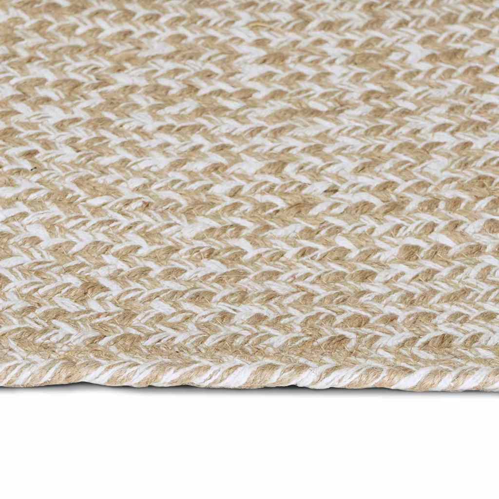 Bereichsteppiche Natürlich und Weiß 80 x 300 cm Jute