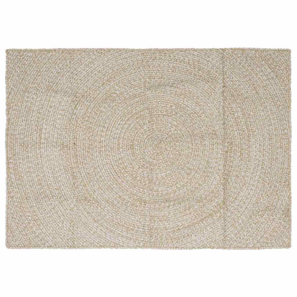 Bereichsteppiche Natürlich und Weiß 140 x 200 cm Jute