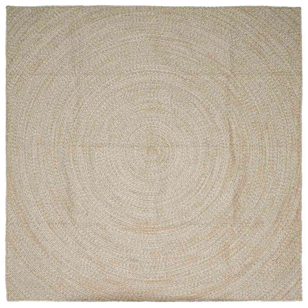 Bereichsteppiche Natürlich und Weiß 300 x 300 cm Jute