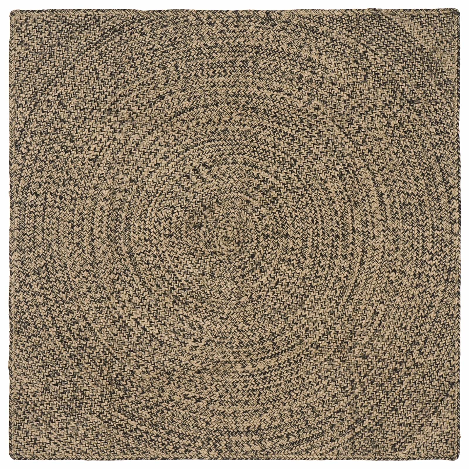 Bereichsteppiche Natürlich und Schwarz 160 x 160 cm Jute