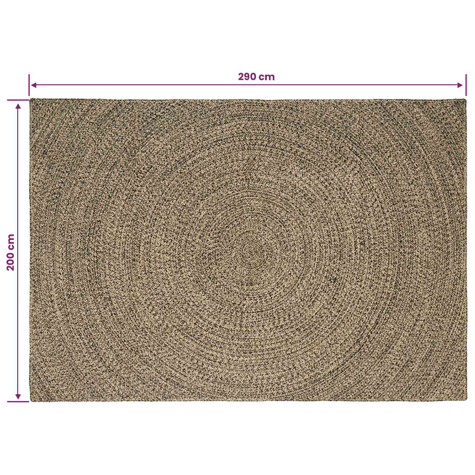 Bereichsteppiche Natürlich und Schwarz 200 x 290 cm Jute