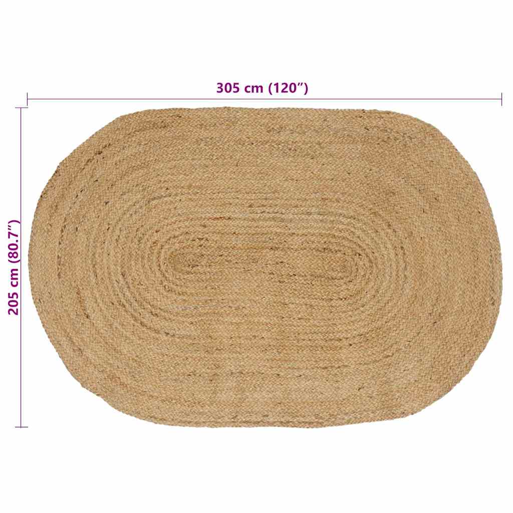 Bereichsteppiche Natur 205 x 305 cm Jute