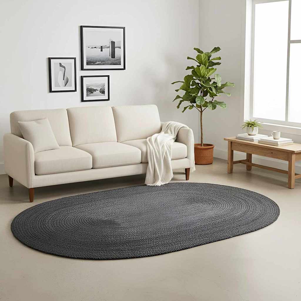 Bereichsteppiche Dunkelgrau 205 x 305 cm Jute
