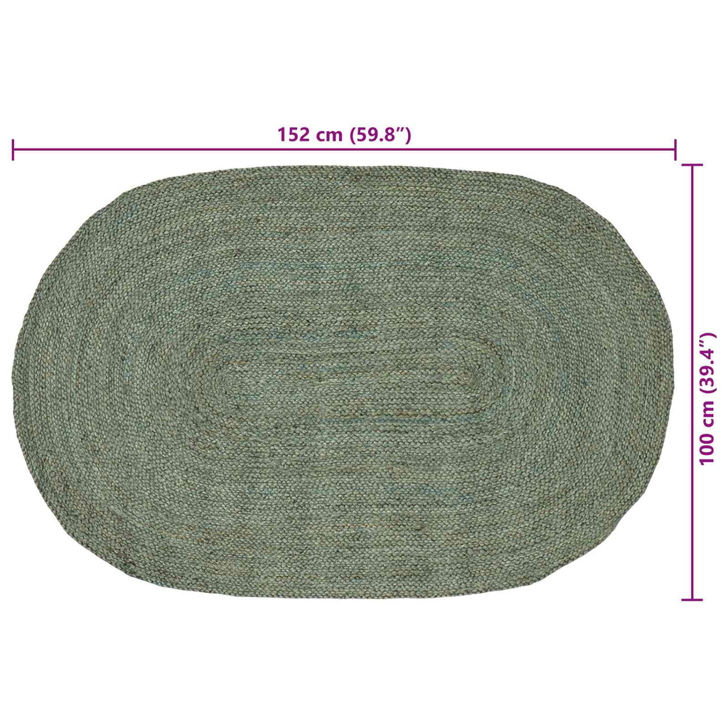 Bereichsteppiche Olive Grün 100 x 152 cm Jute