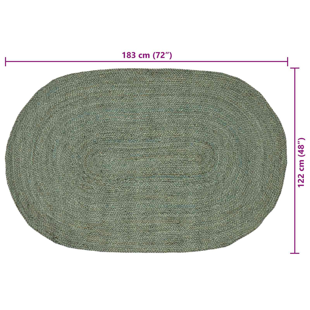 Bereichsteppiche Olive Grün 122 x 183 cm Jute