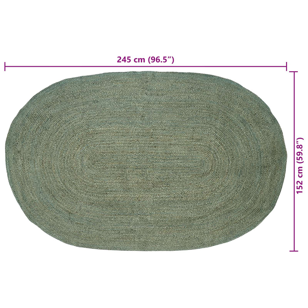 Bereichsteppiche Olive Grün 152 x 245 cm Jute