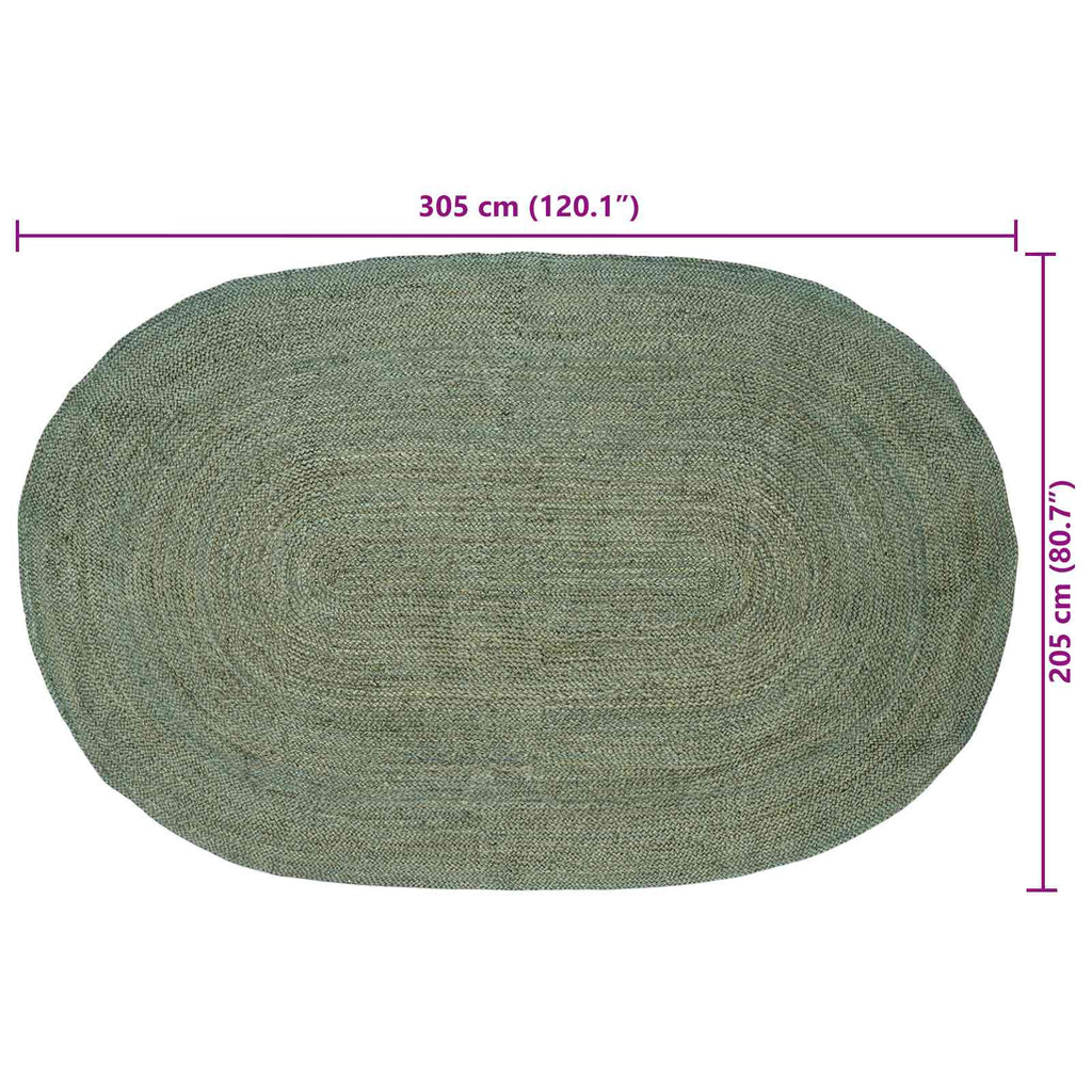 Bereichsteppiche Olive Grün 205 x 305 cm Jute