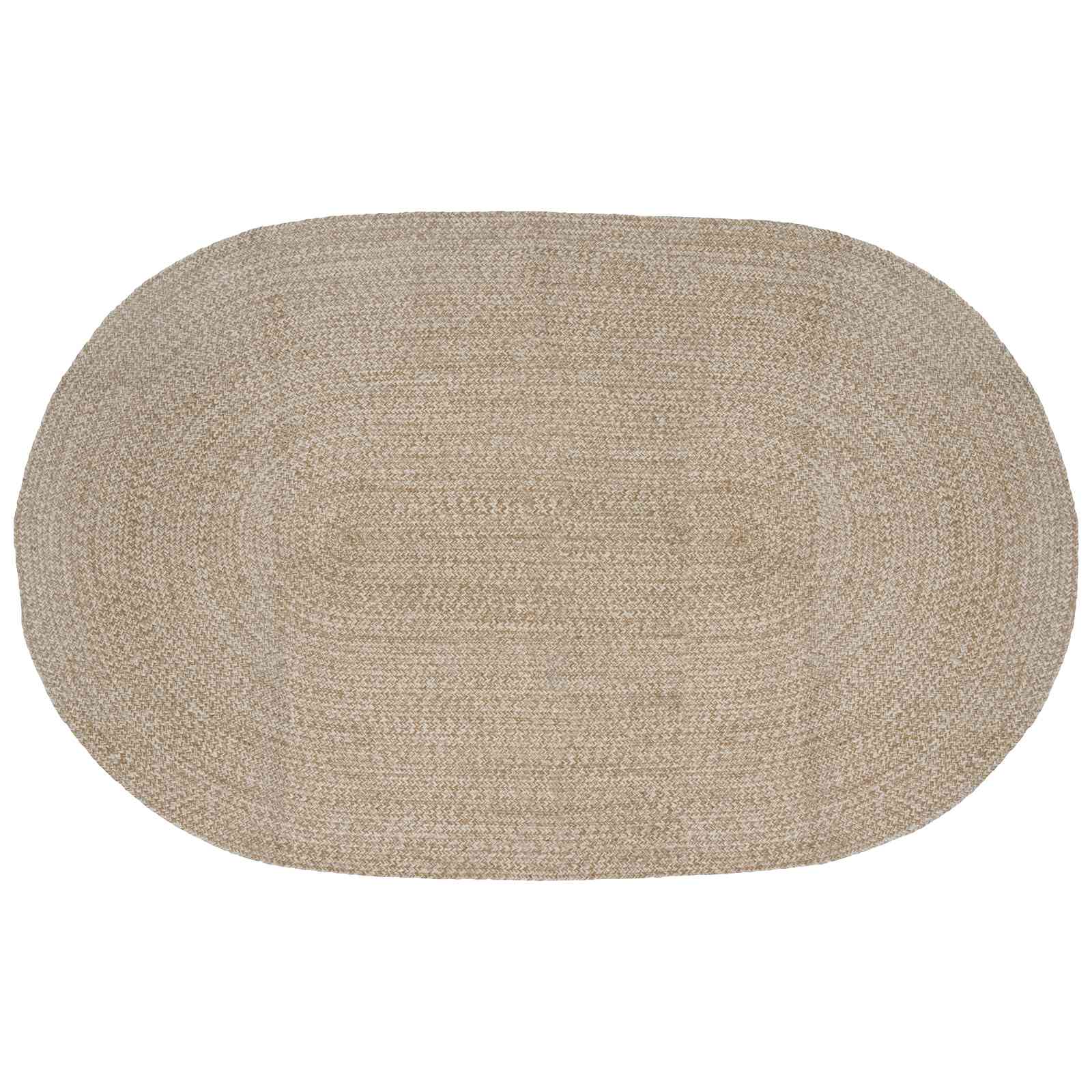 Bereichsteppiche Weiß 152 x 245 cm Jute