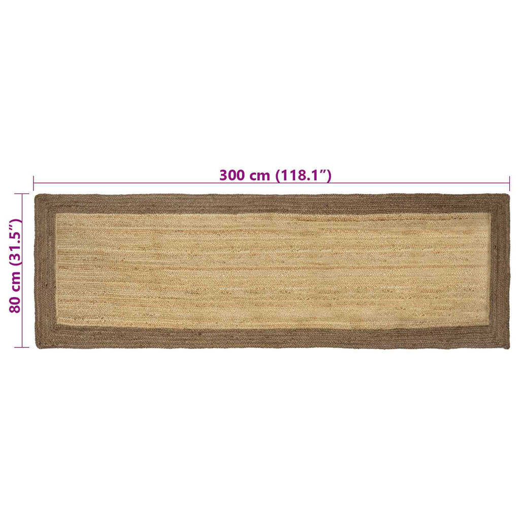 Bereichsteppiche Grau 80 x 300 cm Jute