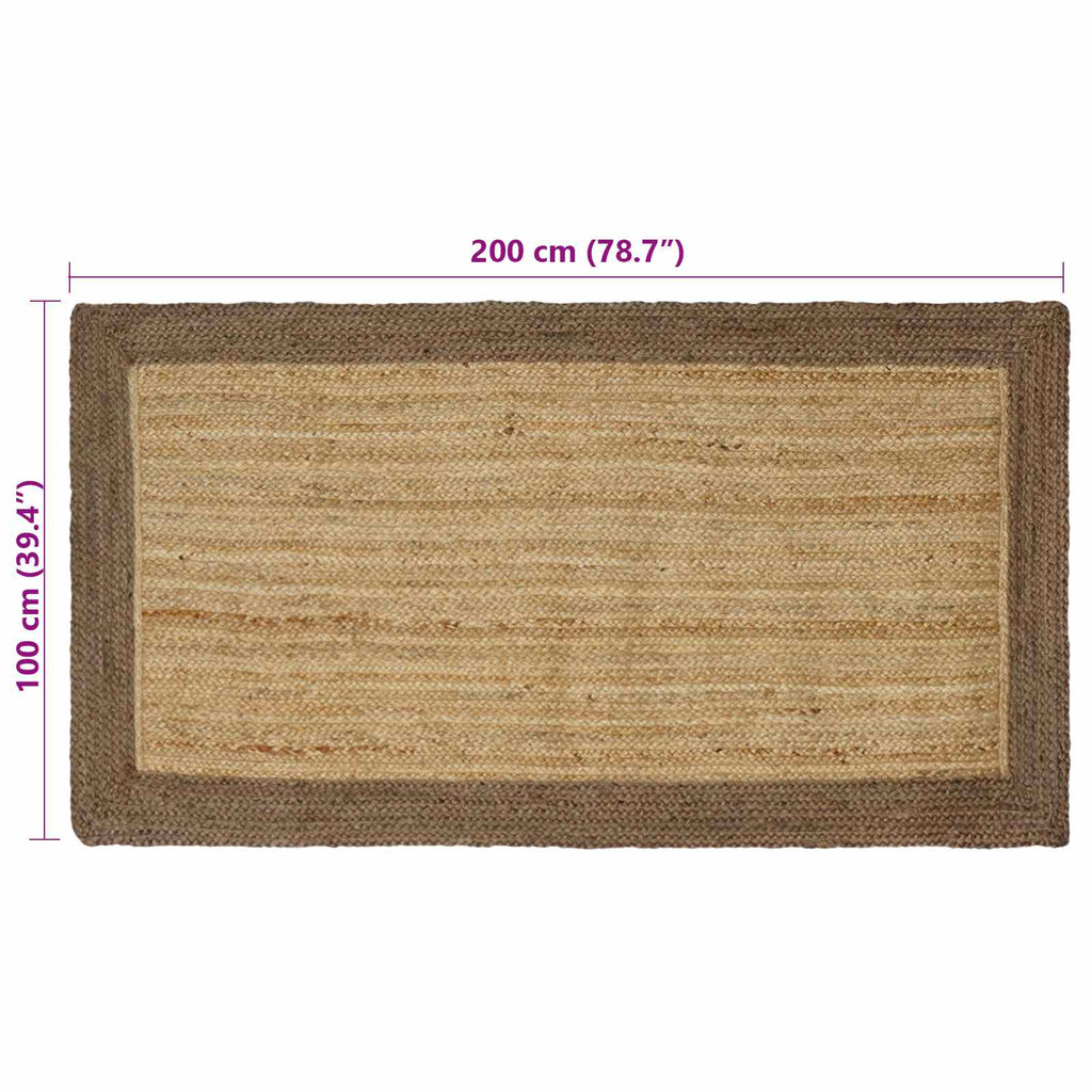 Bereichsteppiche Grau 100 x 200 cm Jute