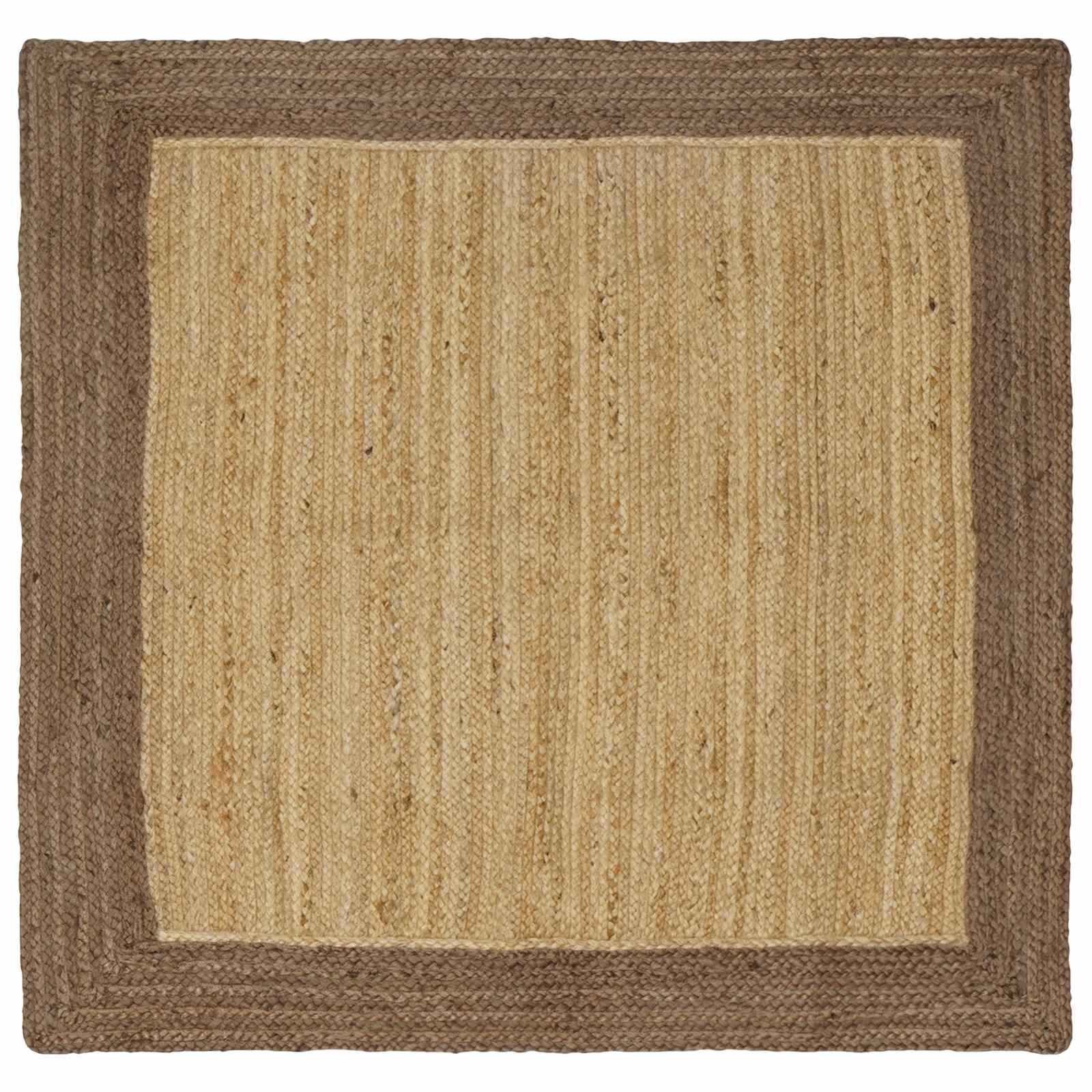 Bereichsteppiche Grau 160 x 160 cm Jute