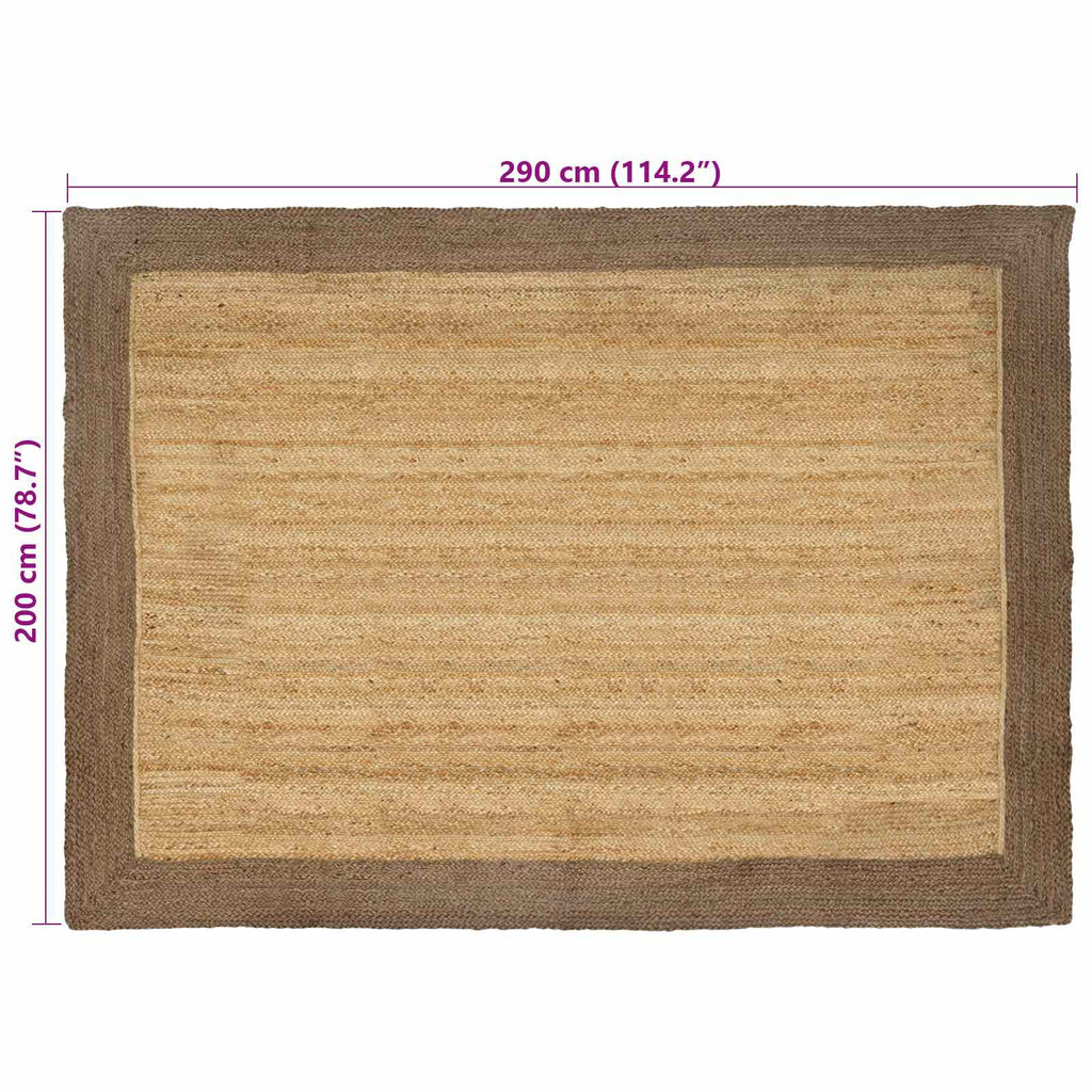 Bereichsteppiche Grau 200 x 290 cm Jute