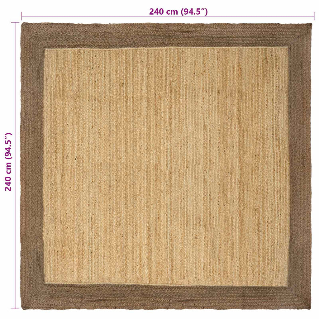 Bereichsteppiche Grau 240 x 240 cm Jute