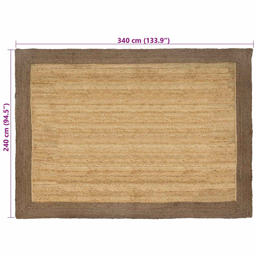 Bereichsteppiche Grau 240 x 340 cm Jute
