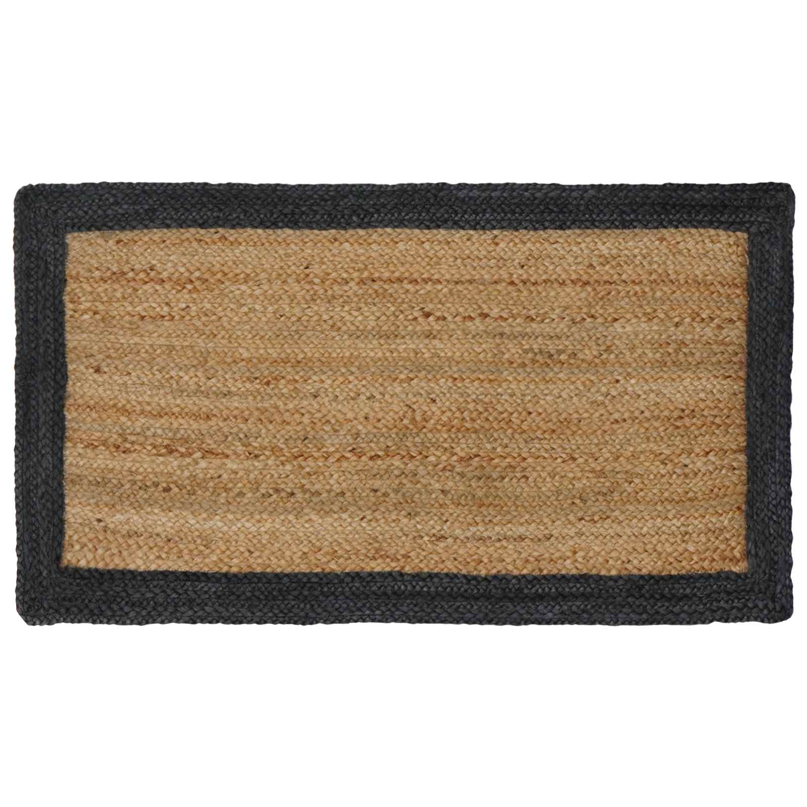 Bereichsteppiche Dunkelgrau 60 x 110 cm Jute