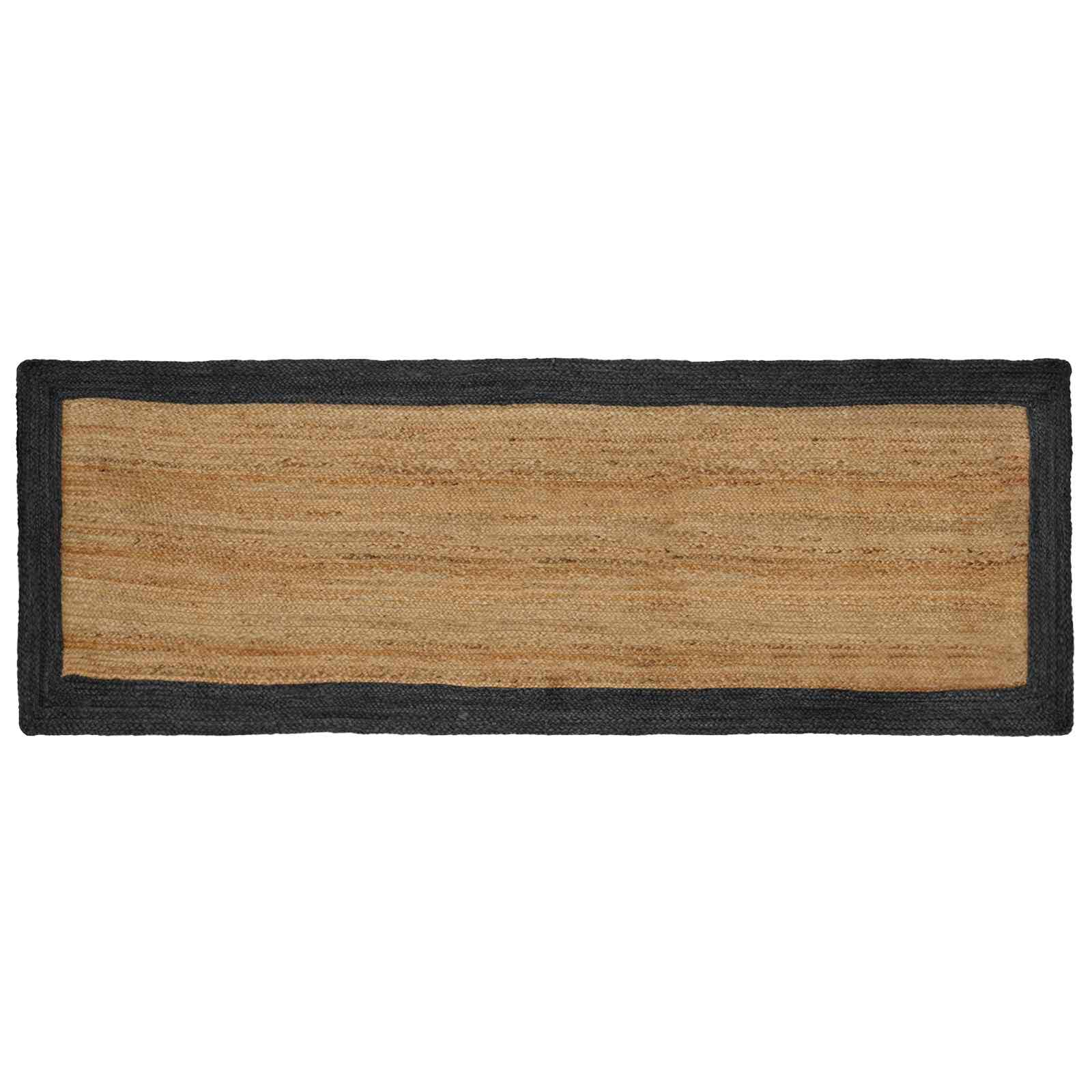 Bereichsteppiche Dunkelgrau 80 x 200 cm Jute