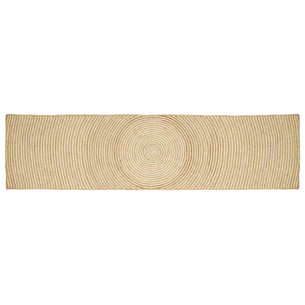Bereichsteppiche Weiß 60 x 400 cm Jute