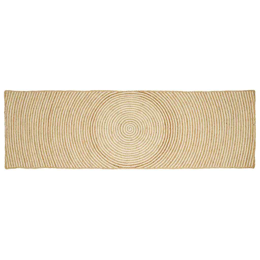 Bereichsteppiche Weiß 80 x 250 cm Jute