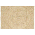 Bereichsteppiche Weiß 120 x 170 cm Jute