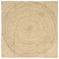Bereichsteppiche Weiß 160 x 160 cm Jute