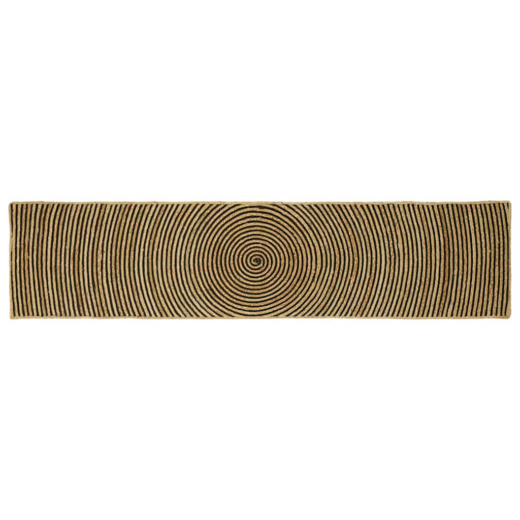 Bereichsteppiche Schwarz 60 x 300 cm Jute