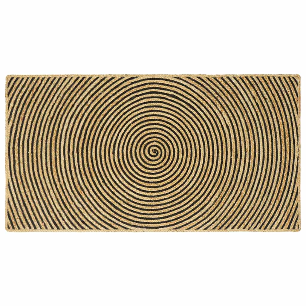 Bereichsteppiche Schwarz 80 x 150 cm Jute