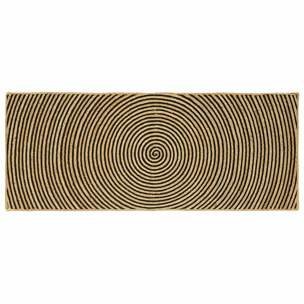 Bereichsteppiche Schwarz 80 x 200 cm Jute