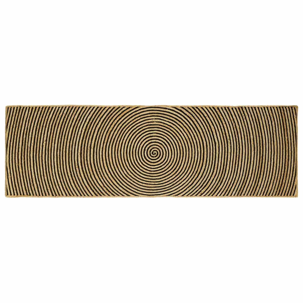 Bereichsteppiche Schwarz 80 x 250 cm Jute