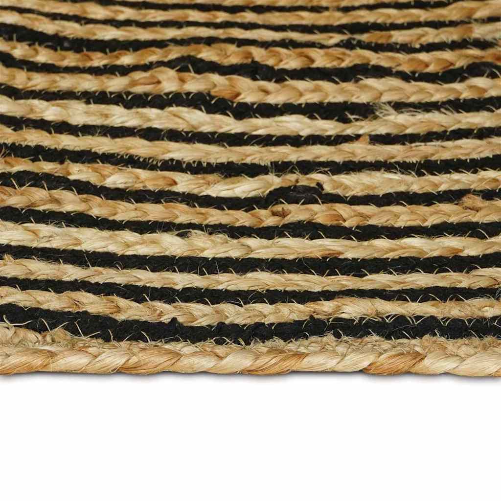 Bereichsteppiche Schwarz 80 x 300 cm Jute