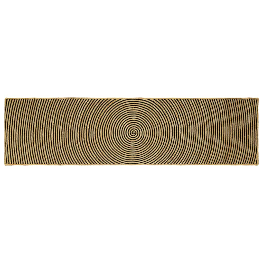 Bereichsteppiche Schwarz 80 x 300 cm Jute