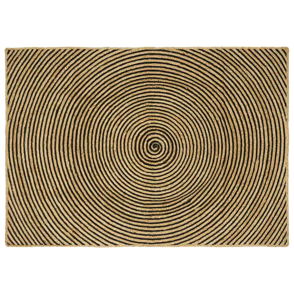 Bereichsteppiche Schwarz 140 x 200 cm Jute