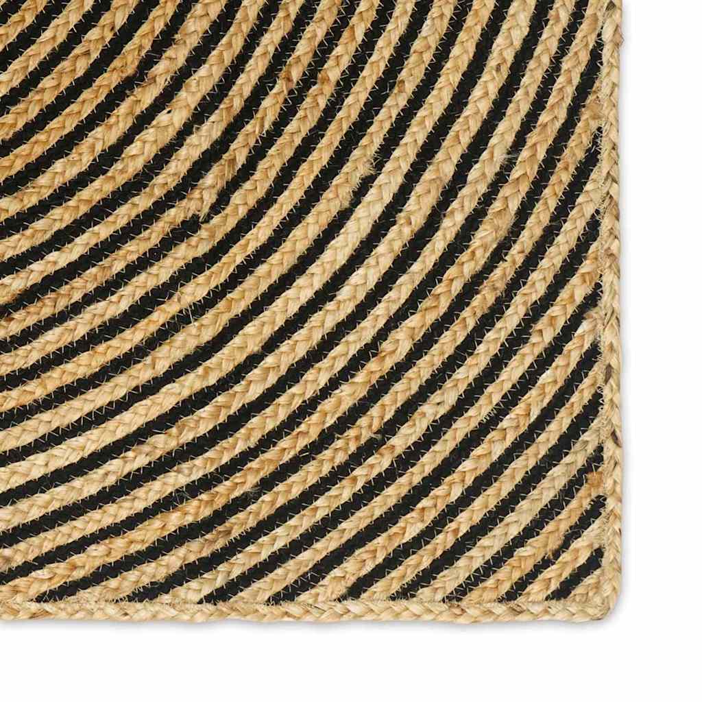 Bereichsteppiche Schwarz 240 x 240 cm Jute