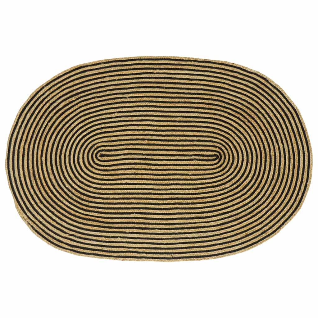 Bereichsteppiche Natürlich und Schwarz 100 x 152 cm Jute