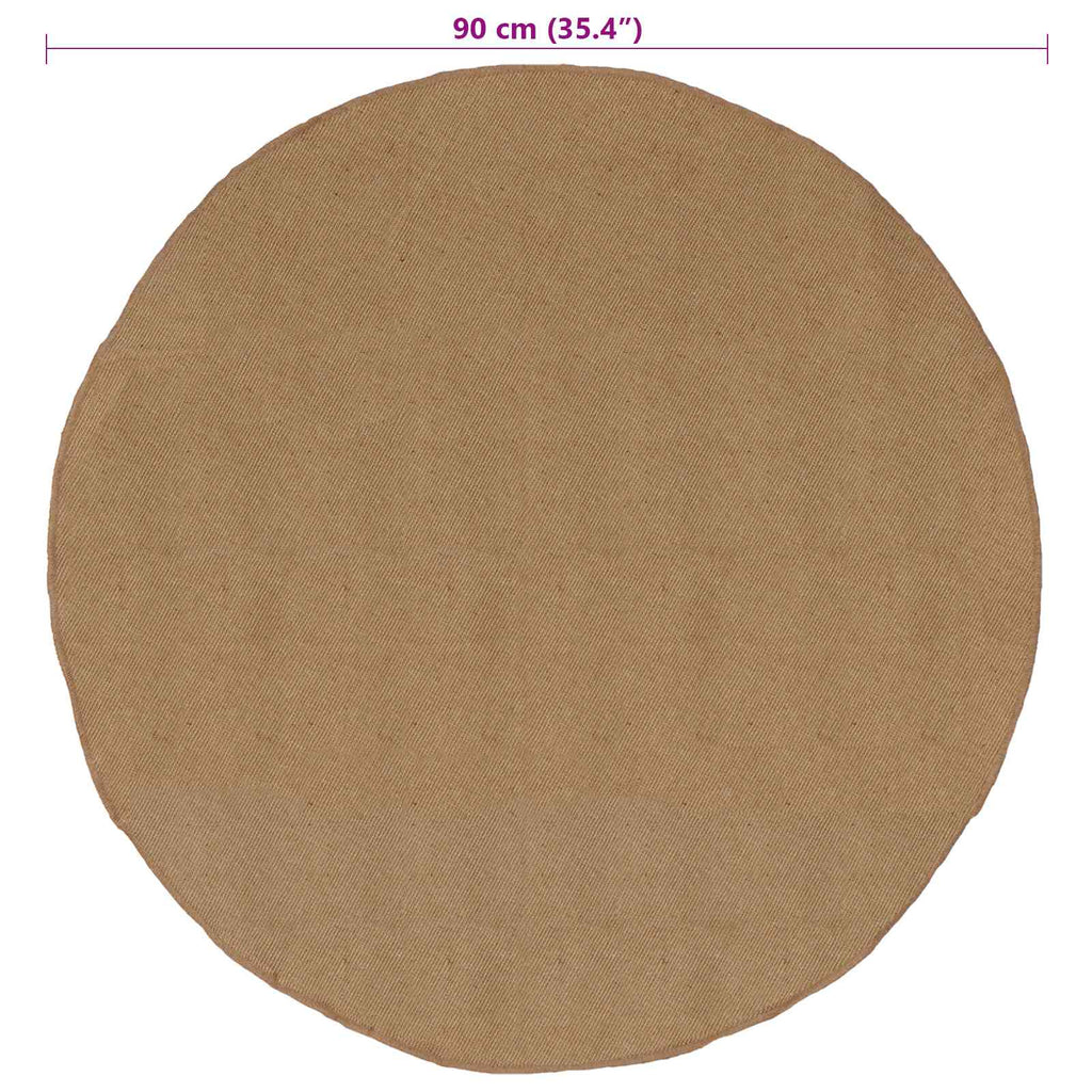 Bereichsteppiche Natur Ø 90 cm Jute