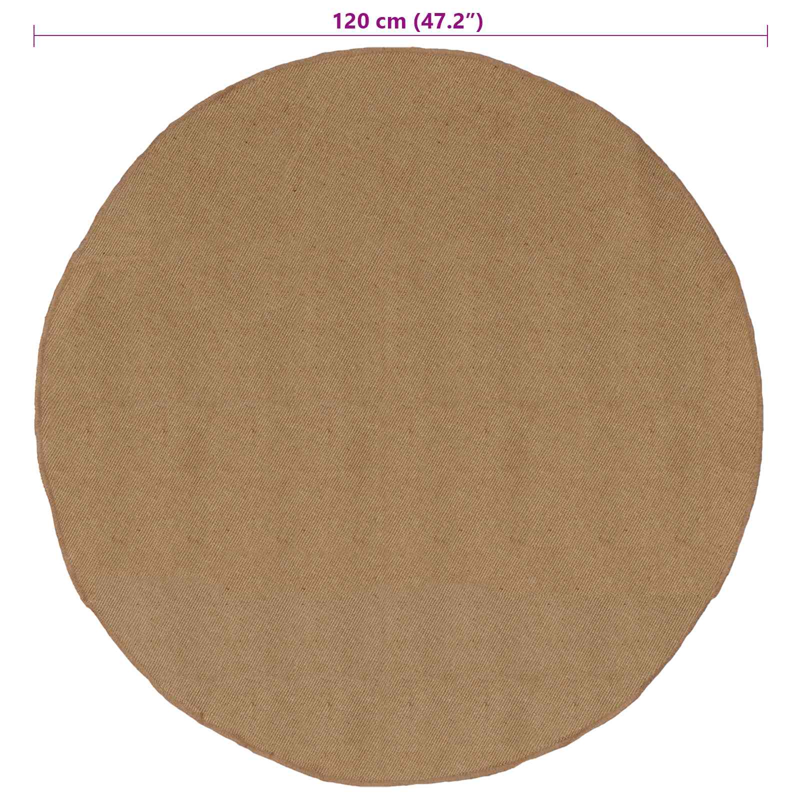 Bereichsteppiche Natur Ø 120 cm Jute
