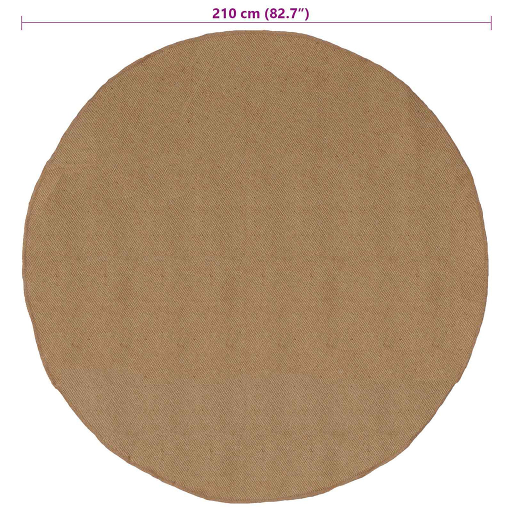 Bereichsteppiche Natur Ø 210 cm Jute