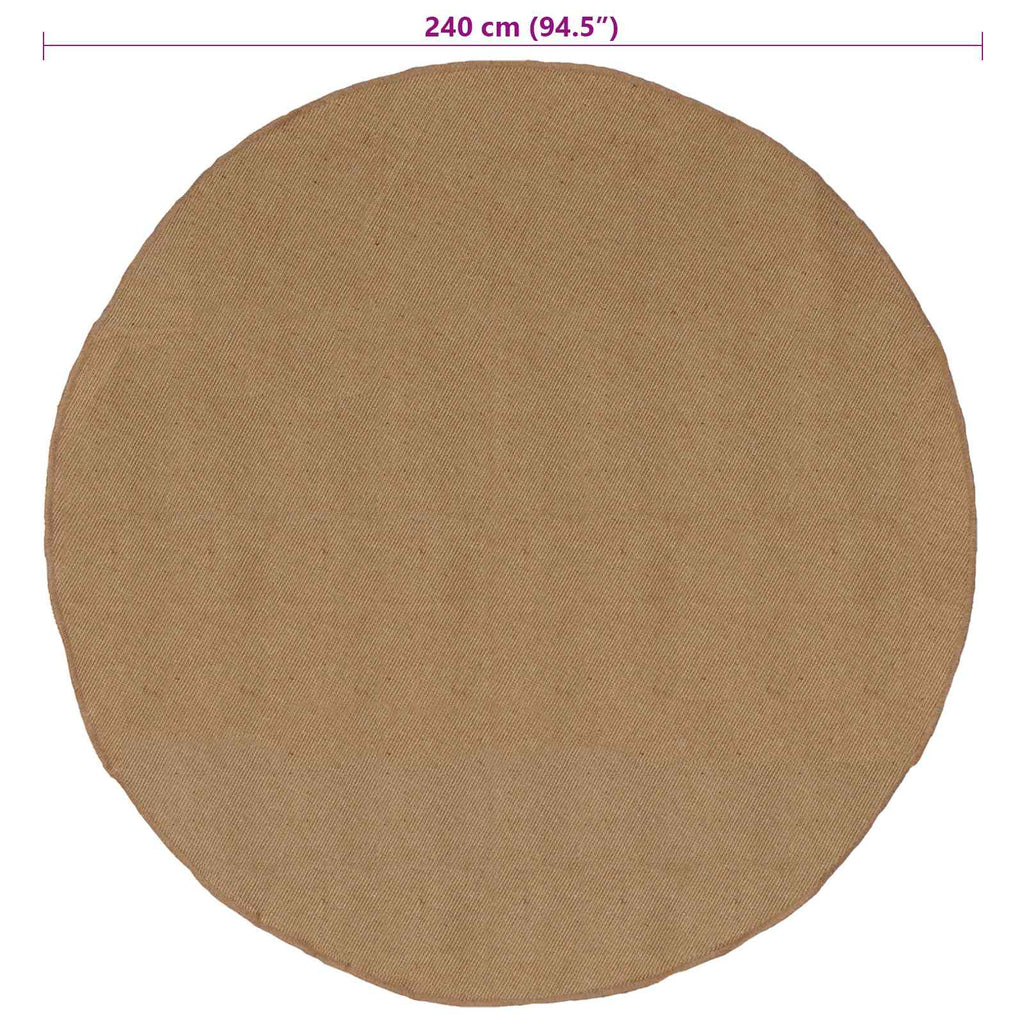 Bereichsteppiche Natur Ø 240 cm Jute