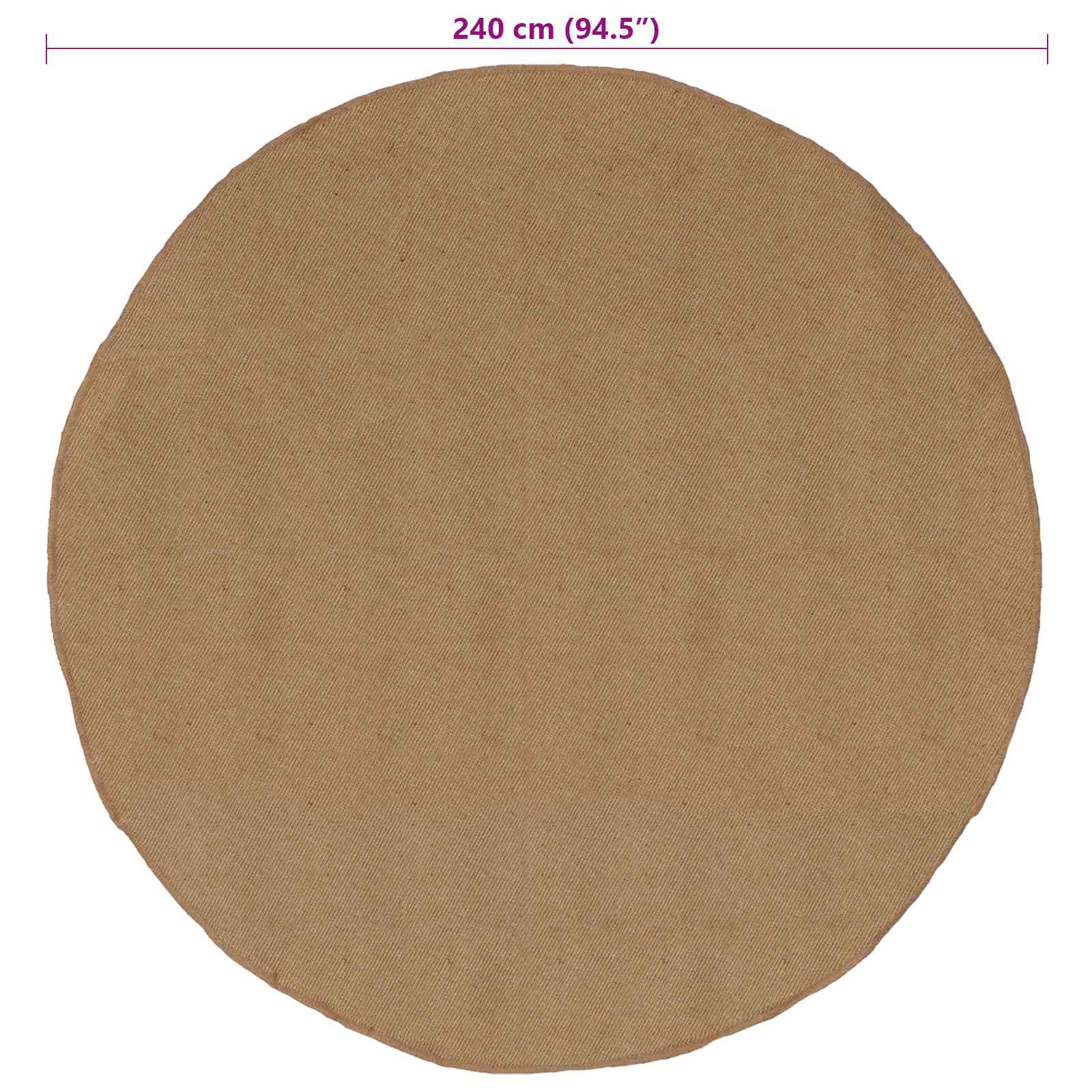 Bereichsteppiche Natur Ø 240 cm Jute