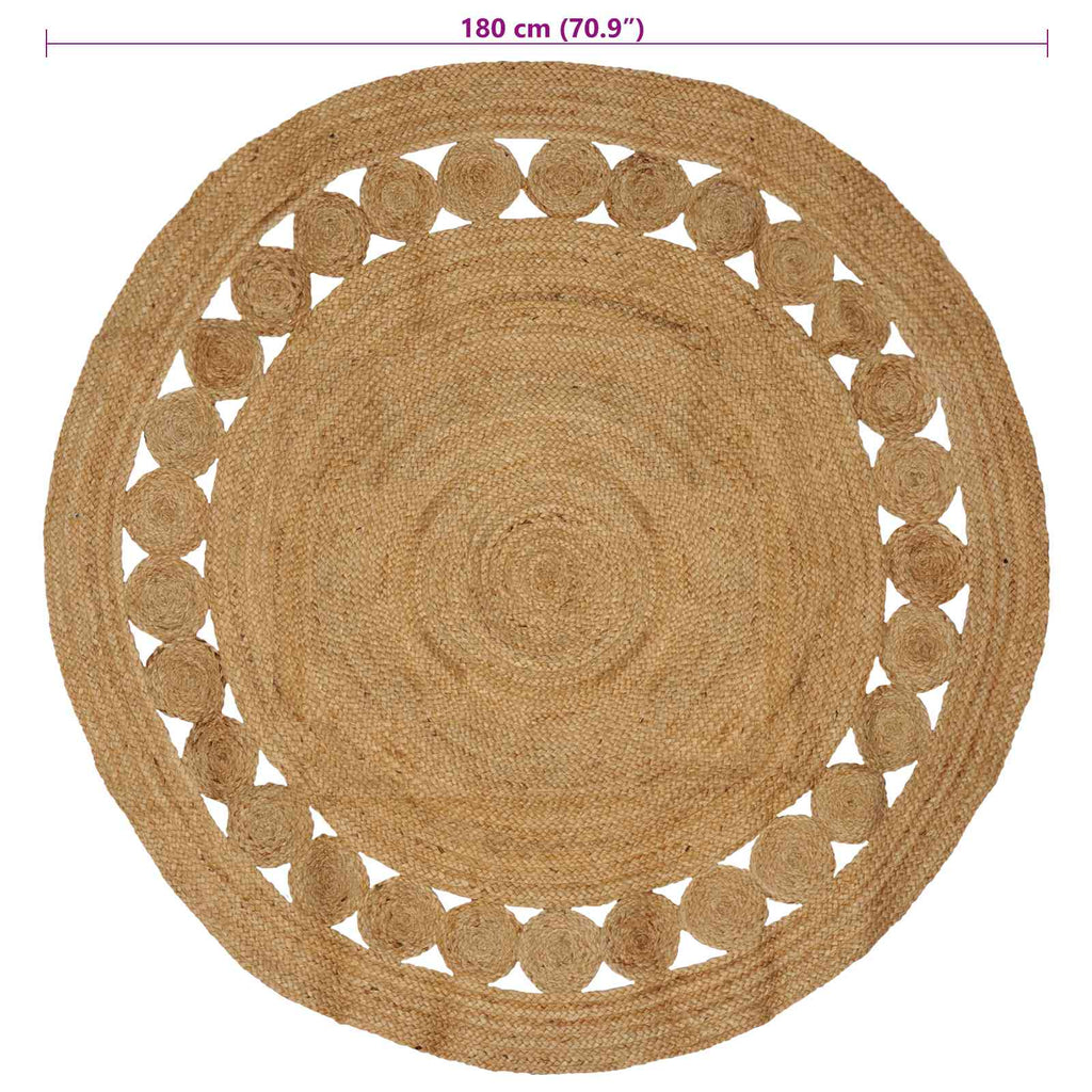Bereichsteppiche Natur Ø 180 cm Jute