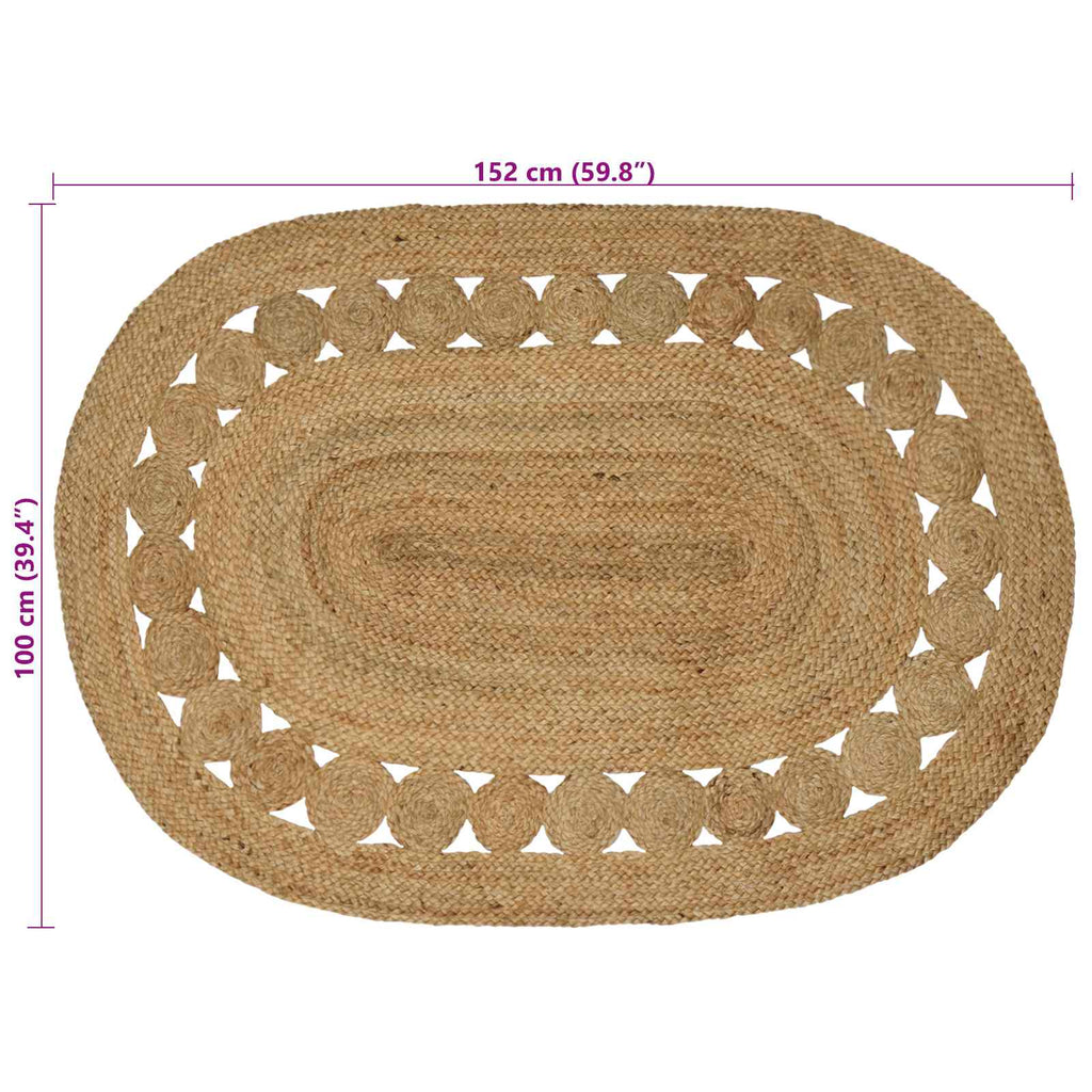 Bereichsteppiche Natur 100 x 152 cm Jute