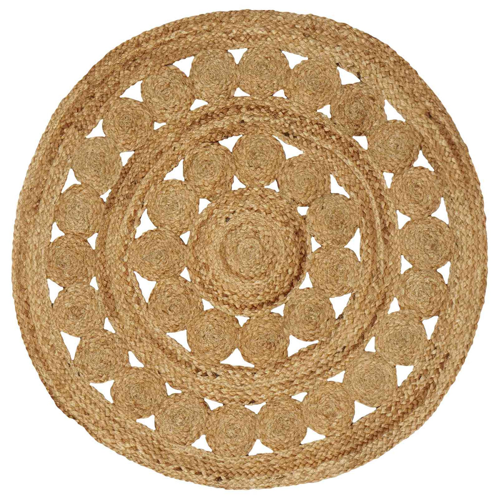 Bereichsteppiche Natur Ø 90 cm Jute
